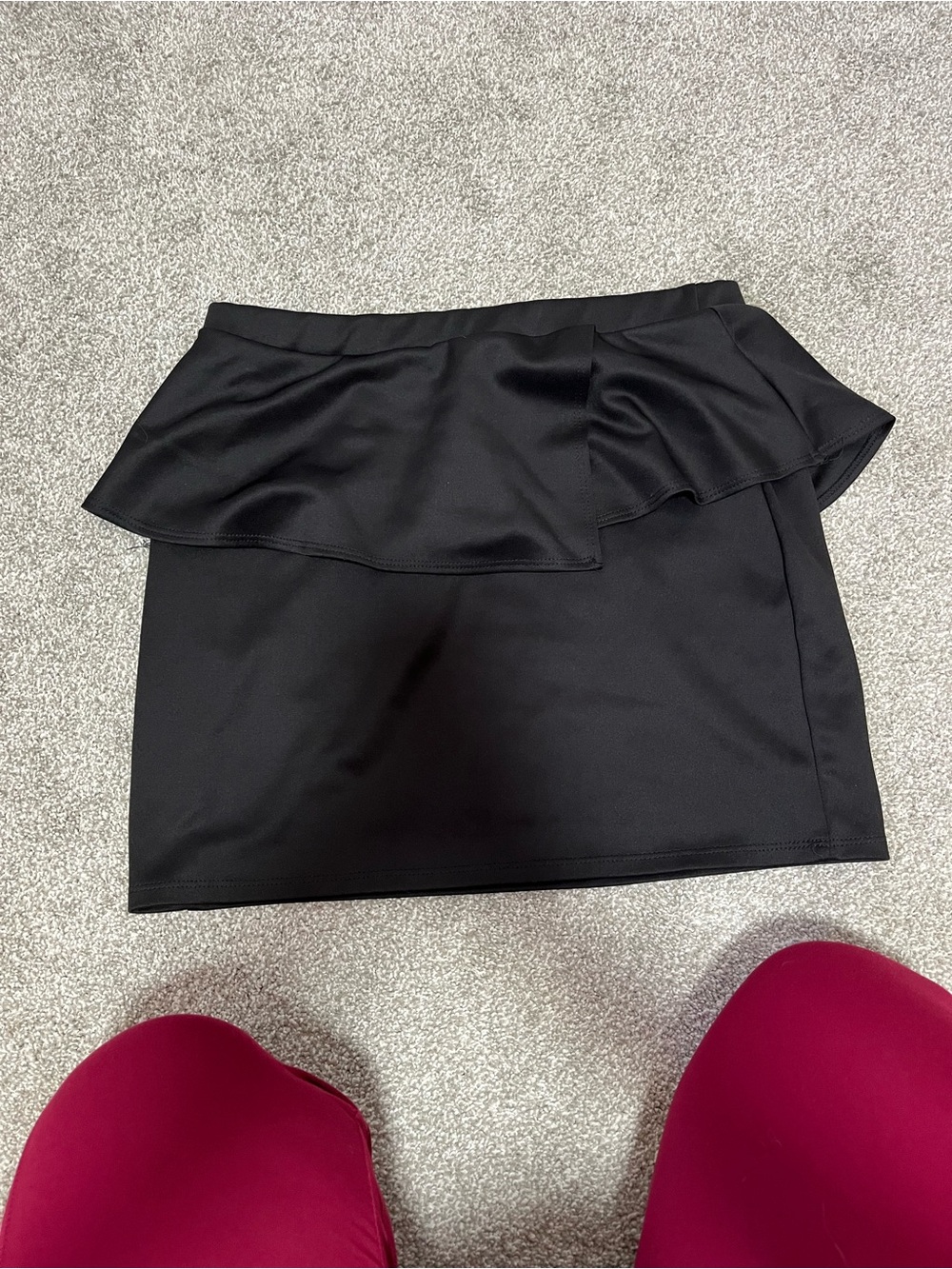 Charlotte Russe Black Ruffle Mini Skirt